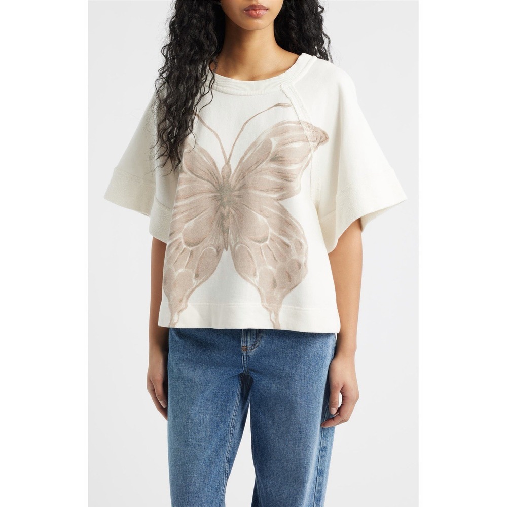 NWT Free People Dahlia Butterfly Tofu Ivory Combo XS HTF